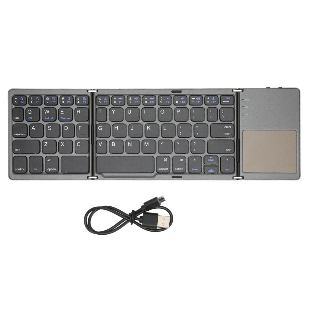 Portable Wireless Keyboards With Foldable Bluetooth Keyboards, Rechargeable Full Size Ultra Slim Travel Keyboard Featuring Sensitive Touchpad And 9009791624557