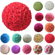 Cheers.US8Inch Hangende Decoratieve Bloemenbal Centerpieces Zijden Rozen Bruiloft Kusballen Pomanders Bruiloft Decoratiebal