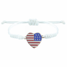 Braccialetto commemorativo del patriottismo per la festa elettorale americana "Love 'USA'" con bandiera americana.