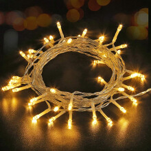 Orchip LED String Lights, Warm White 33ft 100LED USB Waterproof Silver Wire Fairy Lights, compatible with Indoor Outdoor Party Wedding Christmas