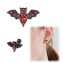 Conjunto de brincos de morcego 2024New, compatíveis com cartilagem, lábio, nariz e umbigo, joias para piercing para mulheres e meninas, presente de