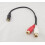 ΓΙΑ 10 τεμάχια Gold1 3.5mm Στερεοφωνικό θηλυκό σε 2RCA θηλυκό καλώδιο προσαρμογέα ήχου 1