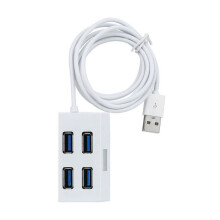 Hub USB 2.0 ad alta velocità con 4 porte, adattatore plug-and-play multiplo per PC.
