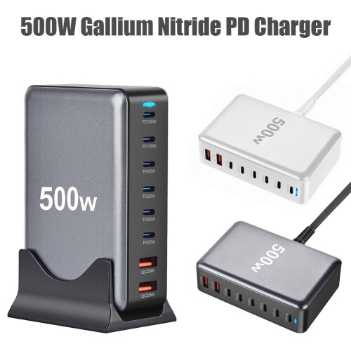 GHYJPAJK Λευκό (E) Νέο ΗΠΑ Φορτιστής Gan Pd 500w Φορτιστής πολλαπλών λειτουργιών 6c2a 2