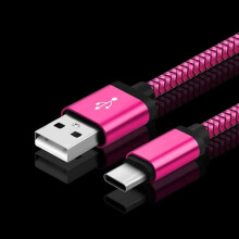 2m3m USB-C-kabel snabbladdningskabel kompatibel med Samsung Galaxy A51A71A5A70A81M31A12S21S10S10E S9A50, brun 0.25m
