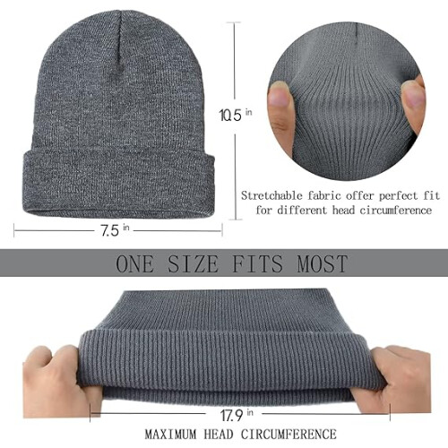 Σκούφος Keep Warm, εξαιρετικά απαλό πλεκτό καπέλο με άνετη εφαρμογή για τον χειμώνα, 2