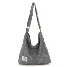 Sac bandoulière, sac femme, messager en tissu GRIS - gris de haute qualité