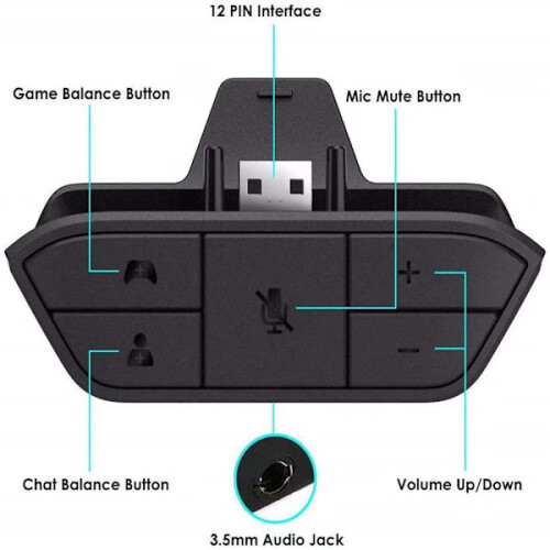 Adattatore per cuffie wireless, convertitore audio per Xbox One 2