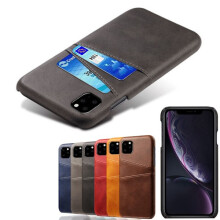 Funda protectora de cuero compatible con iPhone 11 Pro Max, compatible con tarjetas Visa y Amex - Azul, compatible con iPhone 11 Pro Max
