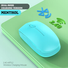 Souris d'ordinateur sans fil pour ordinateur de bureau ou portable, souris optique professionnelle portable (rechargeable en mode Bluetooth), souris