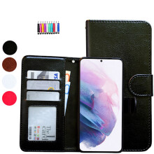 Capa de couro marrom compatível com Samsung Galaxy S22 5G / Proteção