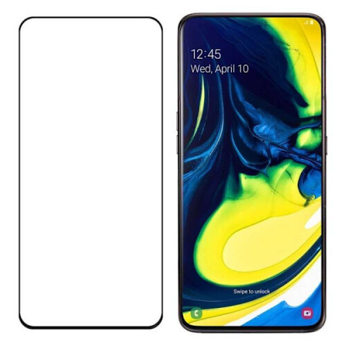 2-PACK συμβατό με Samsung A80Tempered Glass 0,26mm9H Fullframe Διαφανές