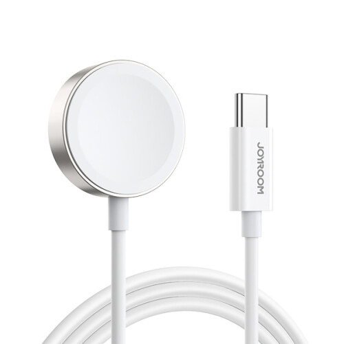 Joyroom συμβατό με Apple Watch με μαγνητικό φορτιστή Apple Watch USB-C σε λευκό χρώμα