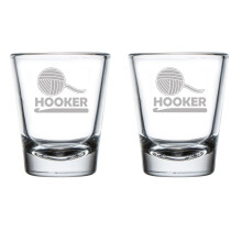 2er-Set Schnapsgläser, 50 ml, lustiges Häkel-Design