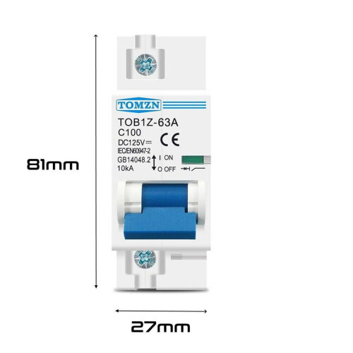 MCB10A DC1P Μονοπολικός διακόπτης κυκλώματος εκτός δικτύου Ηλιακός διακόπτης 2