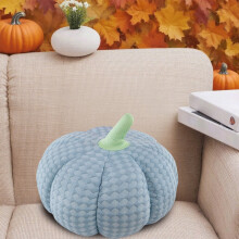 Pluche pompoenkussen van 40 cm, 3D-gevuld, herfstdecoratie voor Thanksgiving, Kerstmis en Halloween, decoratie voor bank of slaapkamer.