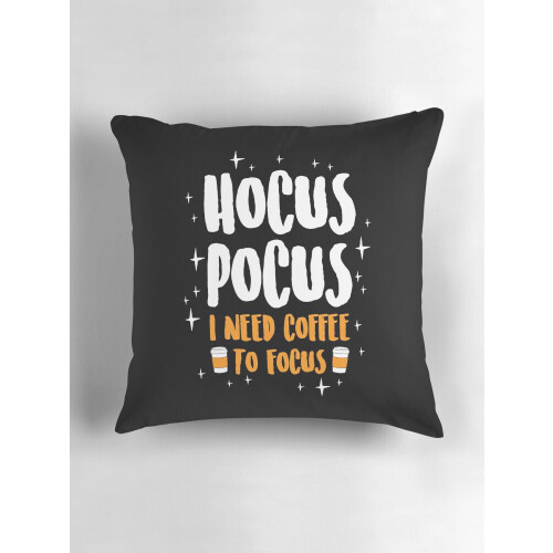 AIVO Hocus Pocus I Need Coffee To Focus Throw Μαξιλαροθήκες Θήκες Μαξιλαροθήκης Καναπέ Διπλής Όψης 2
