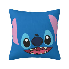 Capa de almofada decorativa com estampa fofa do desenho animado Lilo & Stitch, fronha infantil super macia e confortável para casa, 45x45cm (dupla