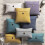 Phantoscope Single Button Cotton Blend Series Decorative Throw Pillow, 22" x 22", Light Grey, 2 Pack 5