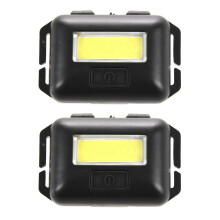2x COB-LED-Mini-Scheinwerfer, 3 Modi, regensicher, Taschenlampe für Outdoor-Aktivitäten wie Camping und Angeln, Schwarz