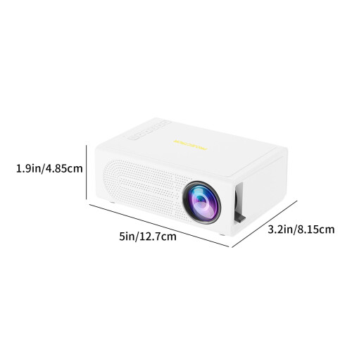 Φορητός μίνι προβολέας 1080P HD συμβατός με HDMI/USB/AV/κάρτα, 5V-2A, οικιακό κινηματογράφο 2