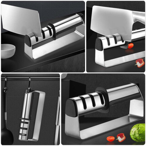 1Pc Stainless Steel Knives Sharpener Kitchen Cutter Sharpener Sharpening Tool 2