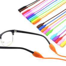 rygai Silicone Sports Eyeglasses Cord String Glasses Anti Slip Holder for Children Kid,Black(round Head)