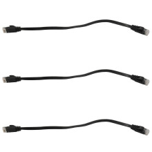 18 st. 1 fot platt internetnätverkskabel solid Cat6 höghastighets patch-LAN-kabel med hakfria RJ45-kontakter