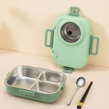 maxiaoxia 1100ml Stainless Steel Bento Lunch Box For Kids And Adults Stackable Containers With 3 Compartments Bento Box Reusable for School, Work etc