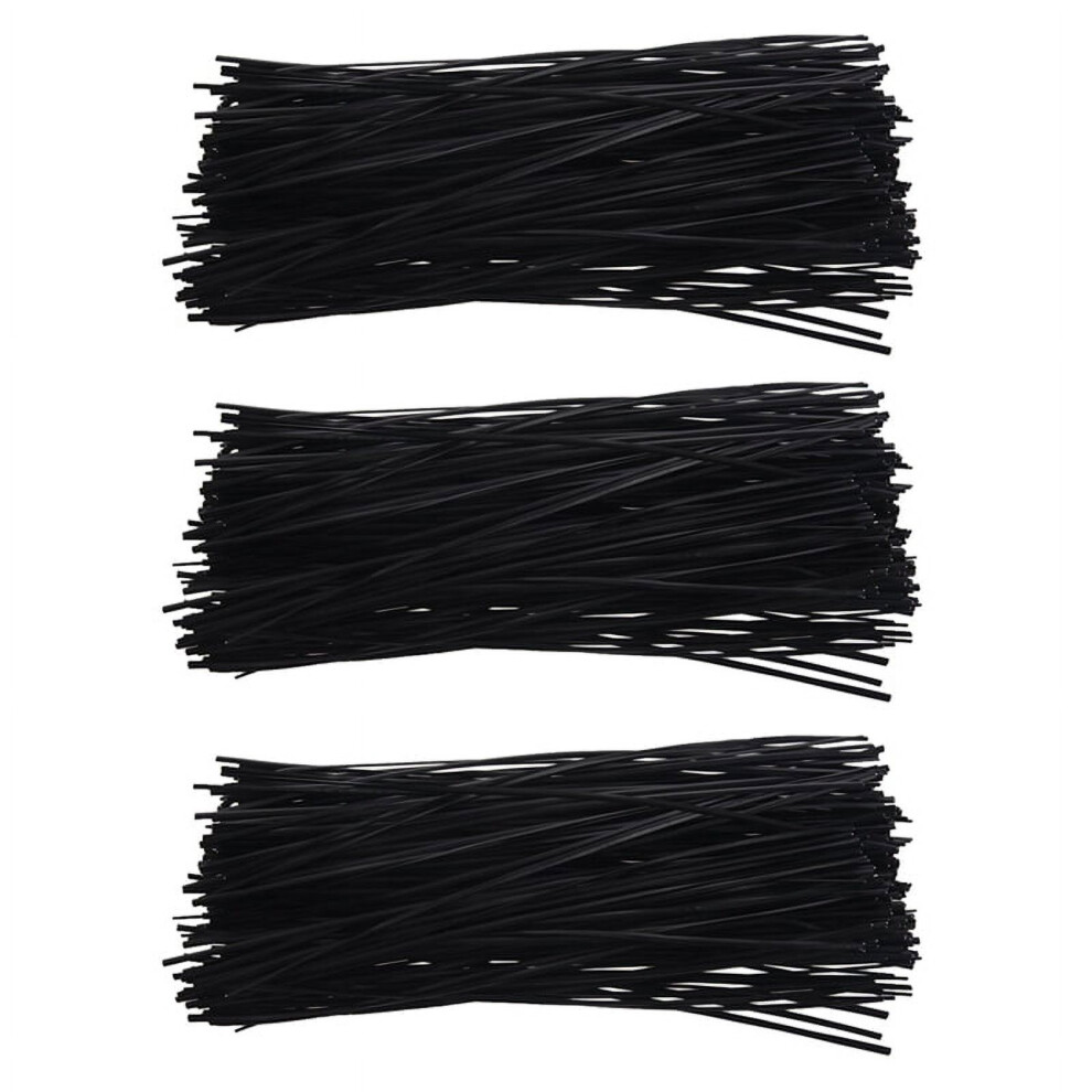 600Pcs Plastic Package Reusable Twist Ties Cable Fasteners 150Mm Black 9004841995489