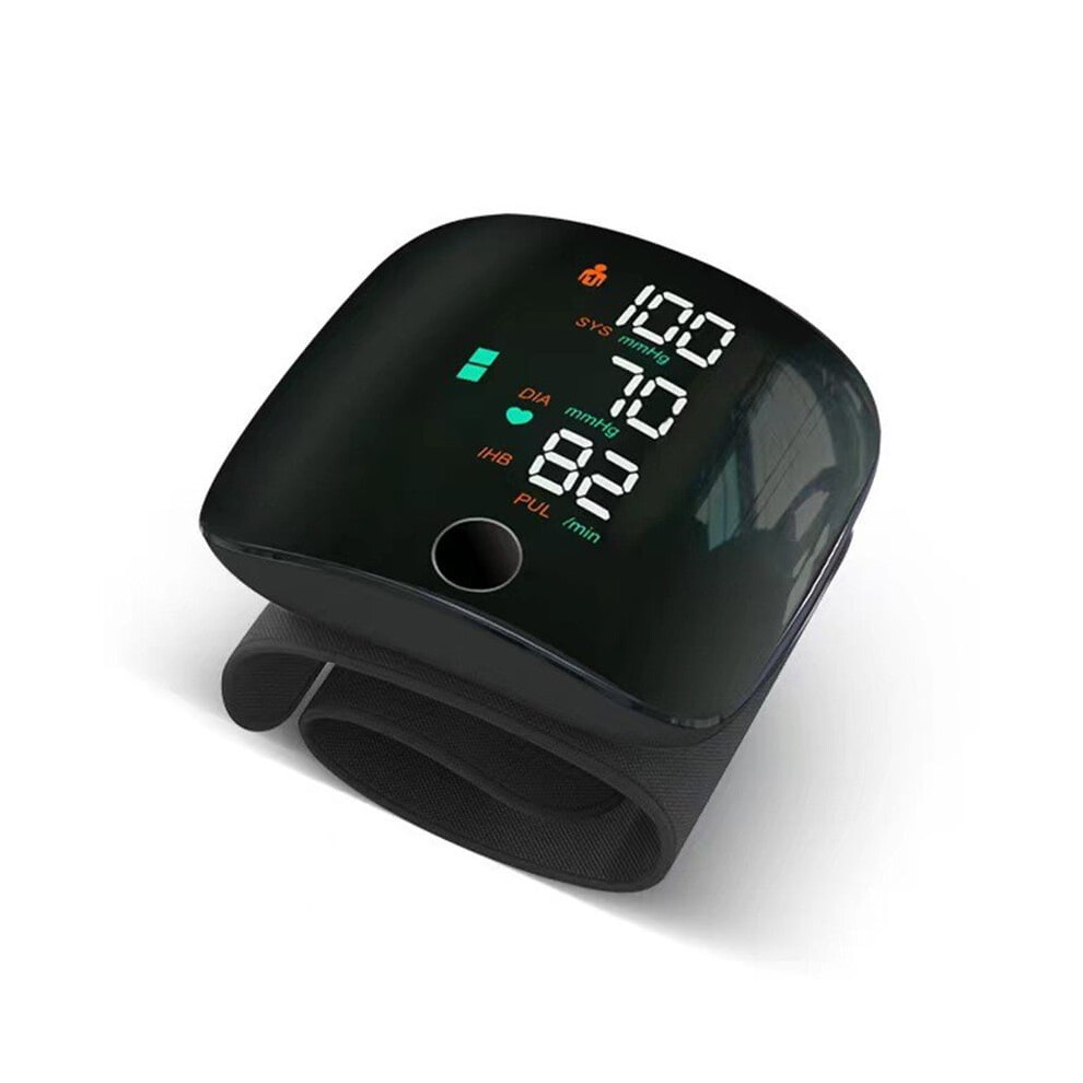 Wrist sphygmomanometer, home automatic blood pressure measuring instrument, LED screen, touch button charging, voice broadcast
