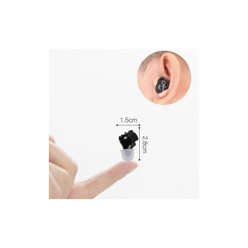 Rechargeable Hearing Aid Mini Inner Ear Deaf Amplifier for Elderly Intelligent Noise Reduction with Charging Box