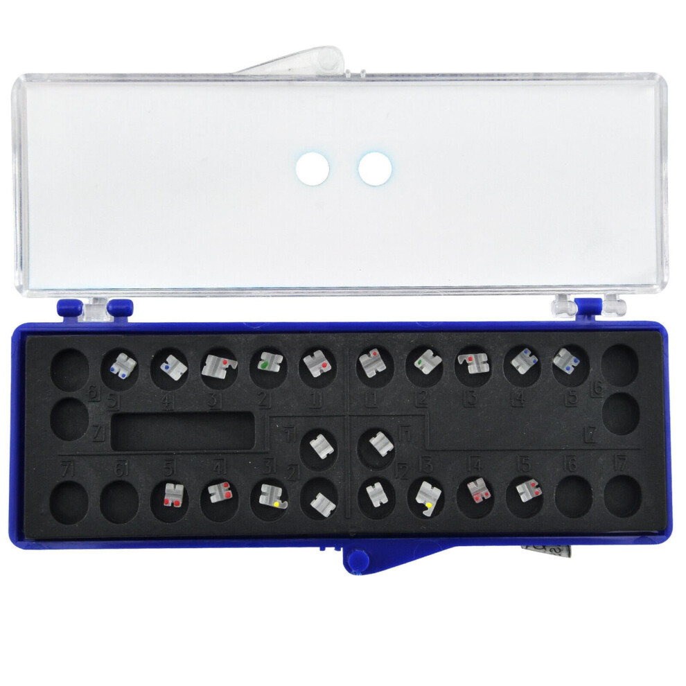 Roth 022 Ceramic Brackets Mini - 5 Pack, 20 Pcs/Pack with 3 Hooks for Orthodontic Treatments - Ideal for Dental Procedures