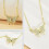 Collana JiAggo con farfalla magnetica e patchwork, collana con ciondolo a farfalla in metallo e cristallo per donna 2