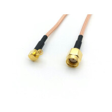 Lot de 20 câbles coaxiaux RG316 avec connecteurs RP SMA mâle vers MCX mâle, longueur 20 cm.