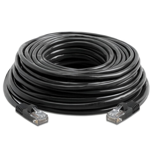 60 m Ethernet-netværkspatchkabel Cat6 til Xbox PC-modem, PS4, PS3, router (60 m) - sort, ny