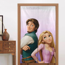 Rapunzel Door Curtain for Doorway, Pattern Print Blackout Privacy Window Curtain, Room Divider Curtain Tapestry Home Decor, 34" W X 56" L