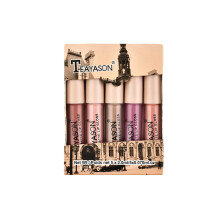 5 Piece Long Lasting Lipstick Set with Moisturizing Shimmer Finish and Five Shade Variety