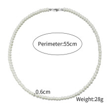 NANAHuang Boho Trendy Hip Hop Imitație de Perle Chokers Colier pentru Bărbați și Femei Rafinat Mărgele Lanț Bărbați Nuntă Stradă Petrecere