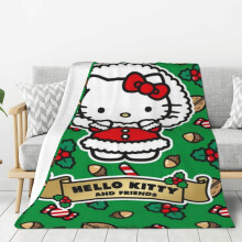 Hello Kitty -fleecehuopa, erittäin pehmeä ja kodikas heittopeitto, lasten vuodevaatteet - erittäin pehmeä 60 x 50 cm