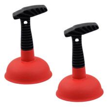 2pcs Rubber Sink Plunger Set for Kitchen and Bathroom Drain Unclogger with Ergonomic Handle