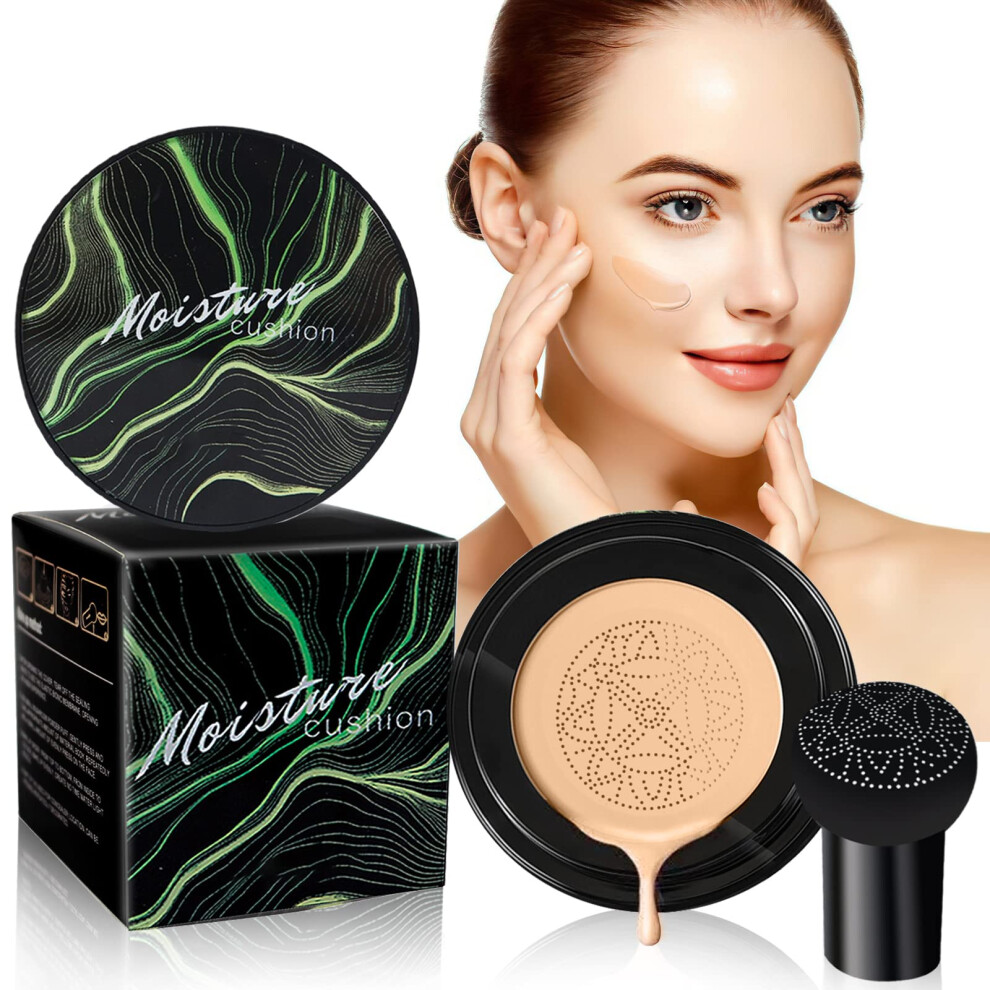 Cream Cc Cushion Foundation 4 In 1 Makeup Base With Moisturizing Bb And Mushroom Sponge