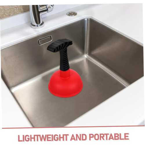 2pcs Rubber Sink Plunger Set for Kitchen and Bathroom Drain Unclogger with Ergonomic Handle 1