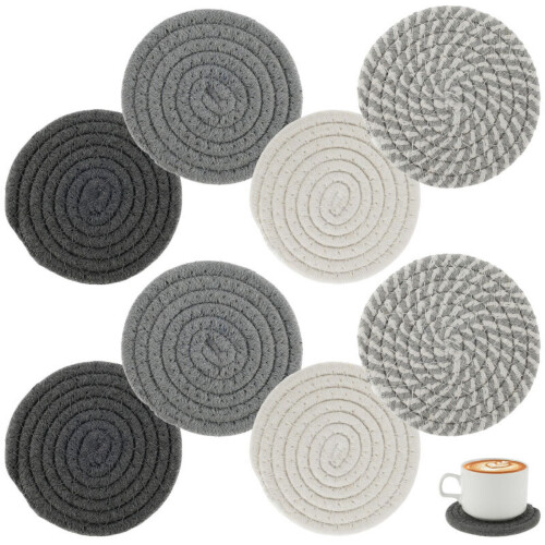 Qenwkxz8pcs Ποτήρι, Απορροφητικό & Ανθεκτικό στη Θερμότητα, Χειροποίητο Βαμβακερό 2