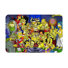 Simpsons Personligt Flanneltæppe Indendørs Til Hjemmet, Soveværelset, Badeværelset, Køkkenet, Gulvmåtte Dekorativt Tæppe Vandabsorberende