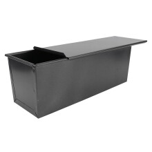 Eease Baking Pans Pullman Broodvorm met Deksel: Anti-aanbak Brood- en Toastvorm 900g Zwart