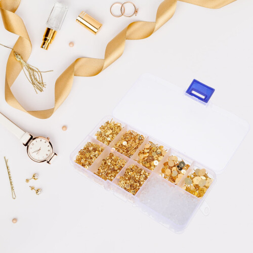 Guangmc Golden Flat Pad Blank Earring Pins για DIY σκουλαρίκια 2