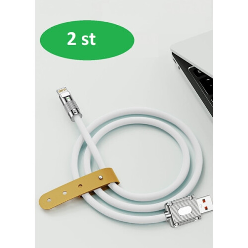 2 pcs 2m 120W fast compatible with iphone USB charger white white