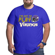 Μπλούζα Vikings Men Big and Tall Sports με κοντό μανίκι με λογότυπο ομάδας ποδοσφαίρου για τους