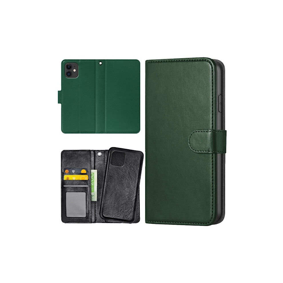 Compatible With Iphone 12/12 Pro - Wallet Case/Case Dark Dark Green 9423501744777